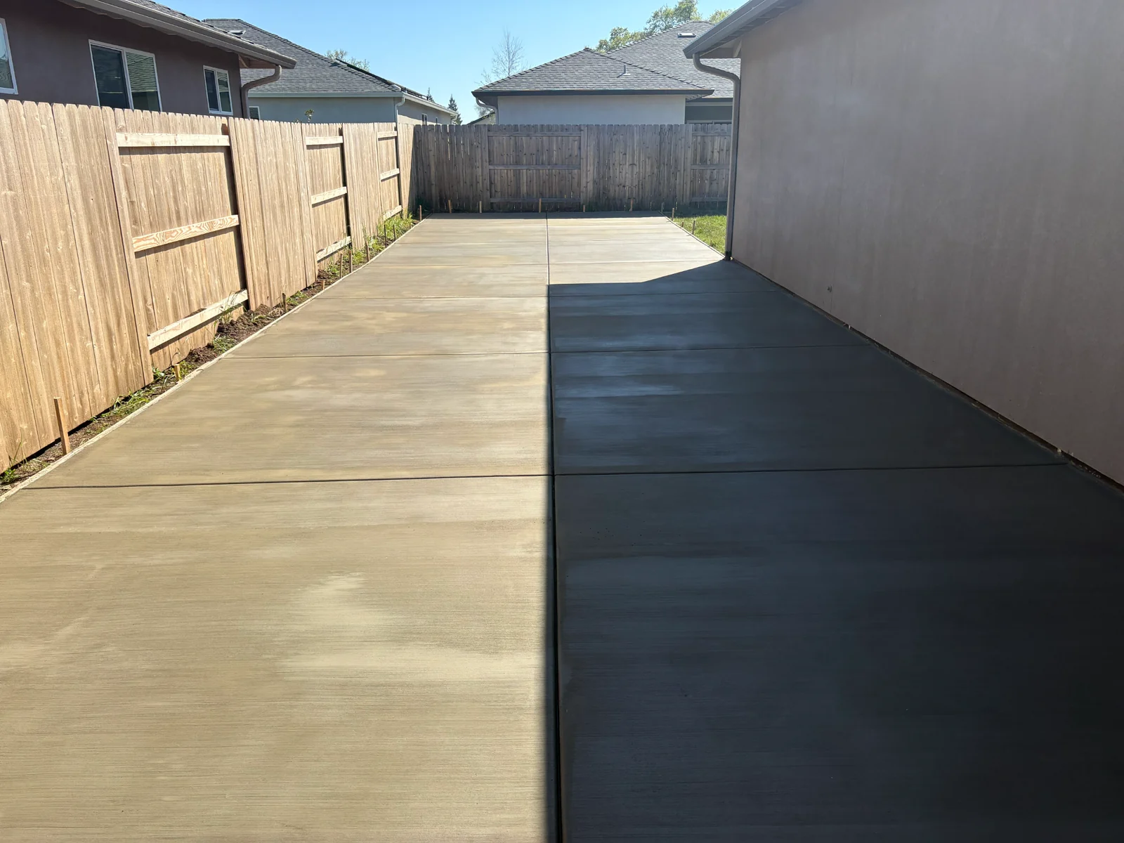 Finished concrete flatwork completed by MD Spangler Concrete.